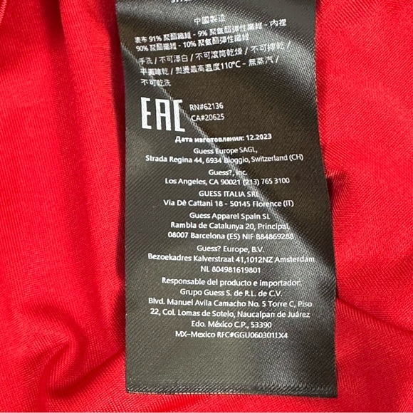 Guess strapless red dress (SL Anya Dress, Size 14, Color: Red Cherry, NWT): - Picture 8 of 14